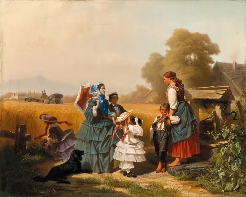 Поездка на природу by Макс фон Менц, 1858 — digital art print download