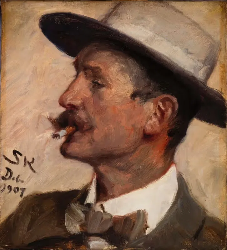 Hans Gyde Petersen by Peder Severin Krøyer, 1907 — digital art print download