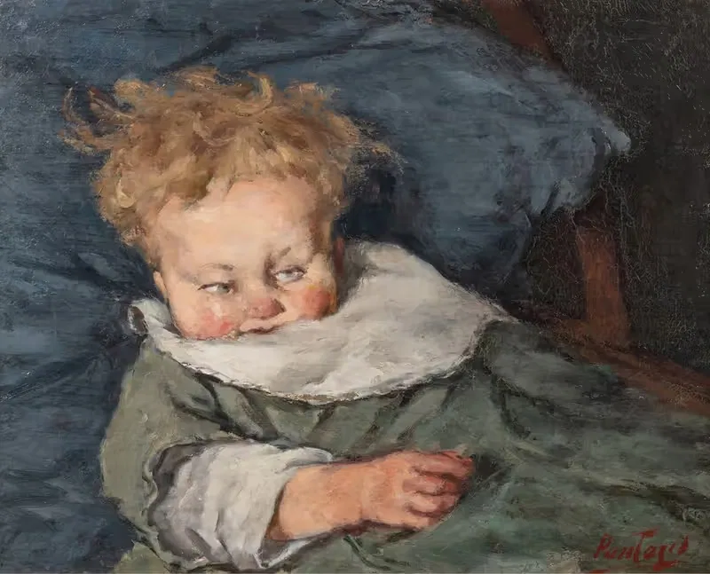 Child in cradle — Pericles Pantazis