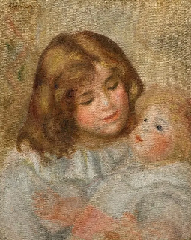 Petite fille avec sa poupée — Pierre-Auguste Renoir
