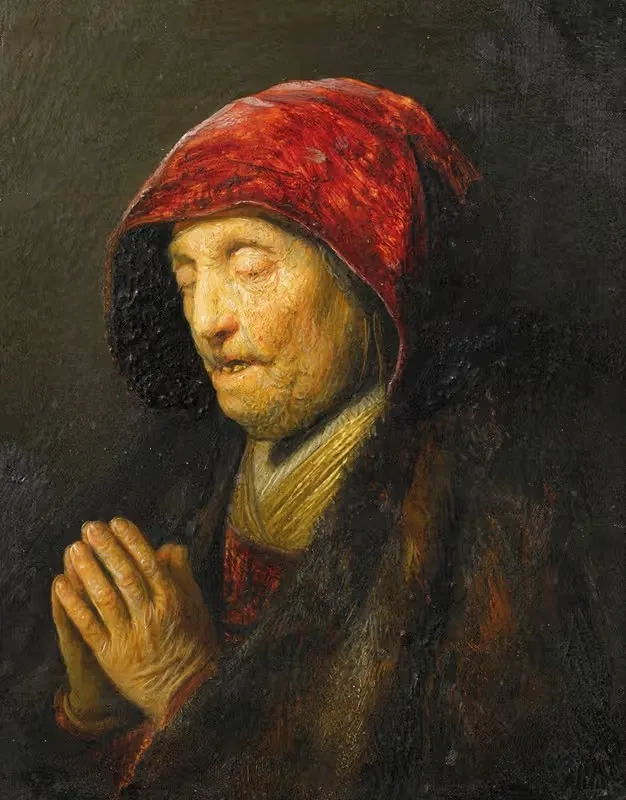 Старая женщина молится by Рембрандт ван Рейн, 1629-1630 — digital art print download