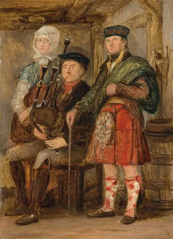 Интерьер высокогорья с игроком на волынке by Сэр Дэвид Уилки, 1818 — digital art print download