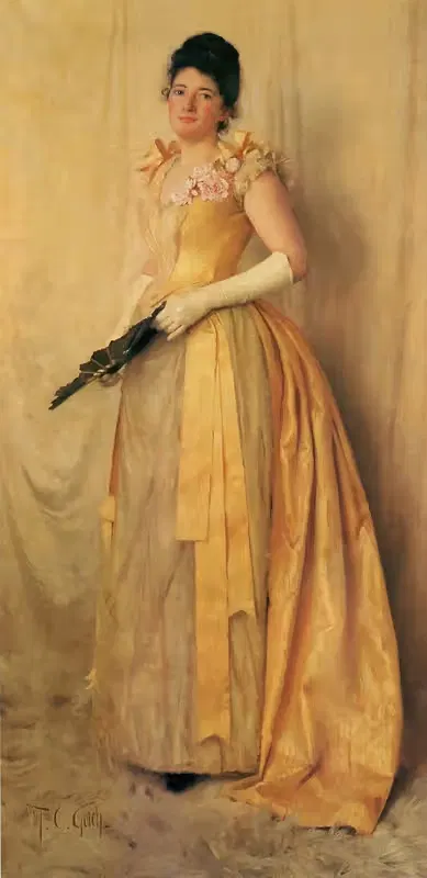 Дама в золоте – Портрет миссис Джон Крук by Томас Купер Готч — digital art print download