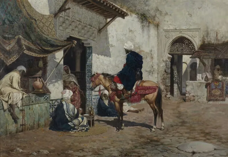 Уличная сцена в Танжере by Томас Морагас и Торрас, 1880 — digital art print download