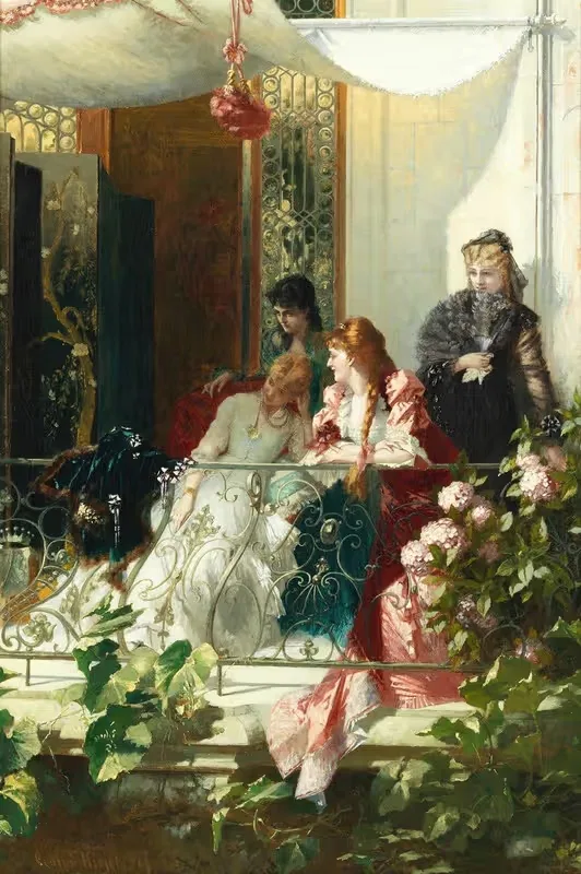 На балконе by Конрад Кизель — digital art print download