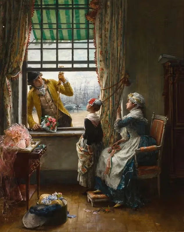 The flirtation by Pierre Outin — digital art print download
