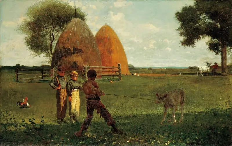 Отлучение теленка by Уинслоу Хомер, 1875 — digital art print download