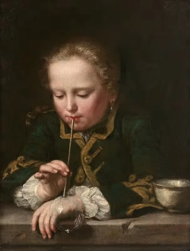 Jeune garçon aux bulles de savon — Alessandro Longhi