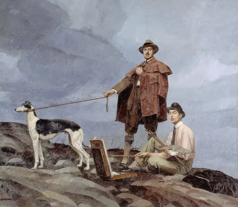 Dunoyer de Segonzac et Boussingault peignant — Bernard Boutet de Monvel