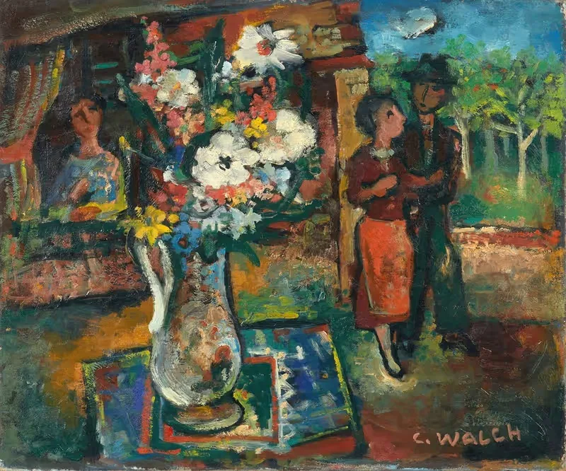 Les amoureux au bouquet — Charles Walch