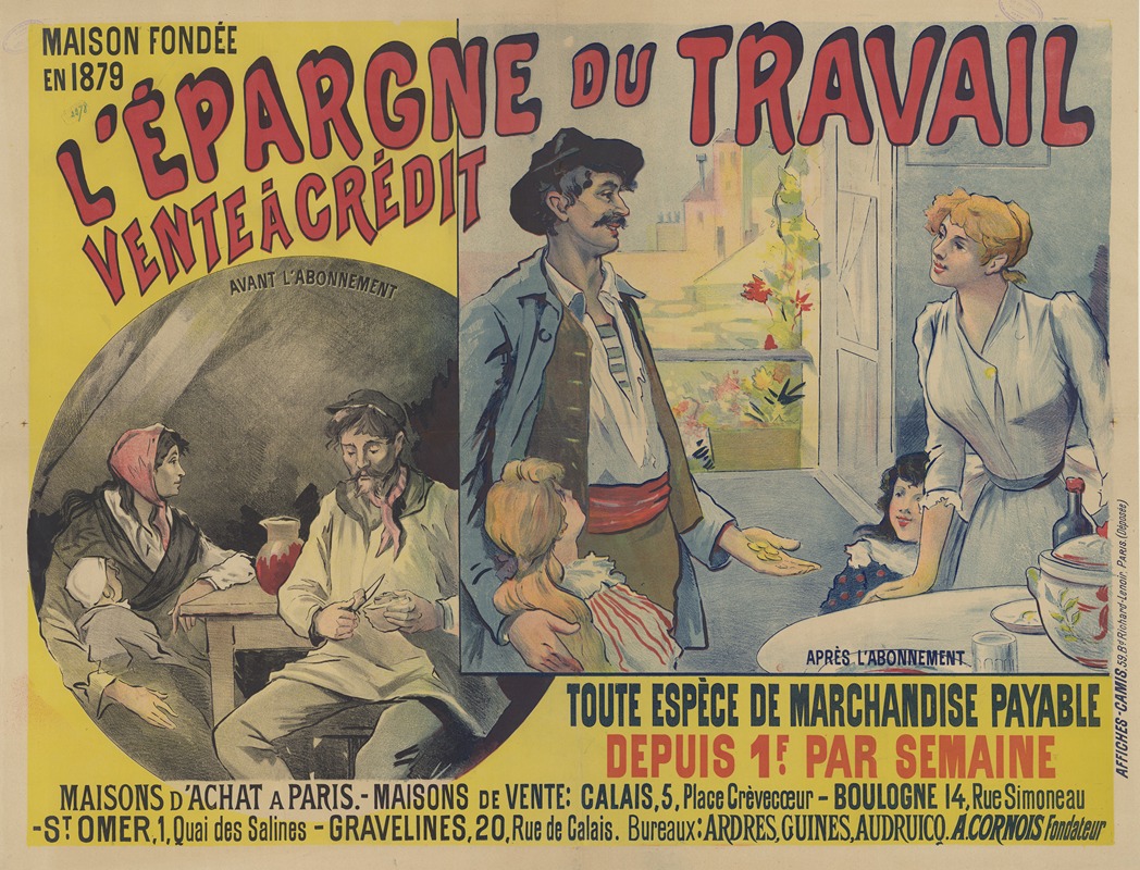 L'épargne du travail. Vente à crédit — Imp. Camis