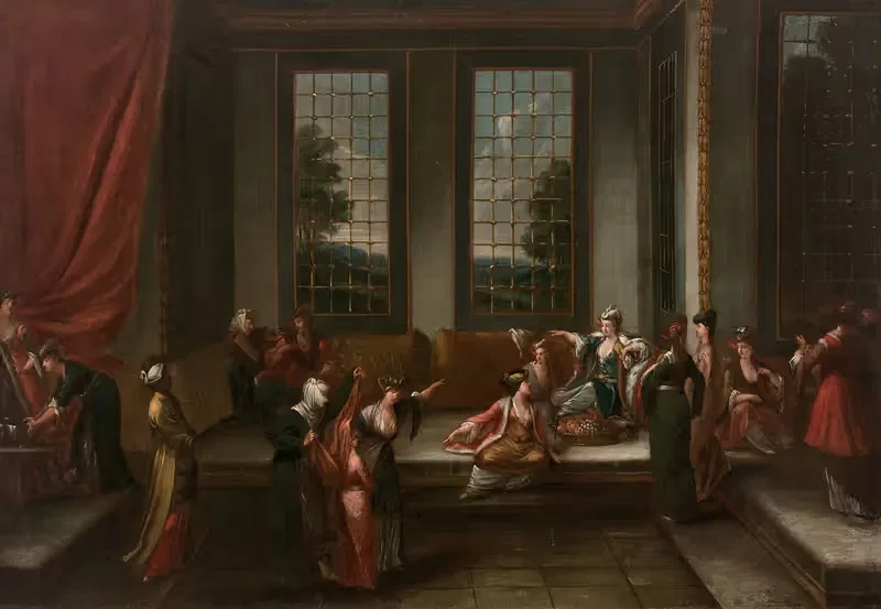 Nouvelle arrivée au harem by Jean Baptiste Vanmour — digital art print download