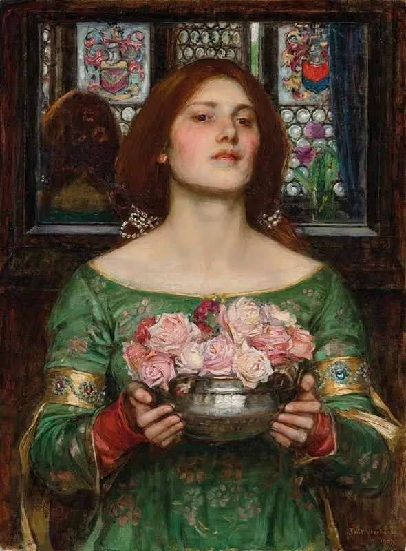Gather Ye Rosebuds While Ye May by John William Waterhouse, 1908 — digital art print download