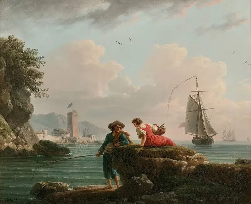 Pêcheurs sur un rivage méditerranéen — Claude-Joseph Vernet
