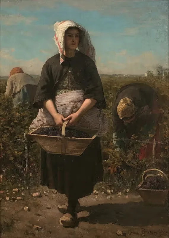 Les vendangeuses, étude pour 'Les vendanges à Château-Lagrange' — Jules Breton