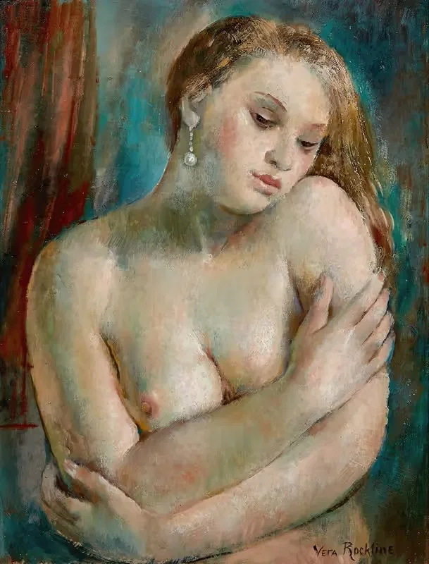 Nu à la boucle d'oreille by Vera Rockline — digital art print download