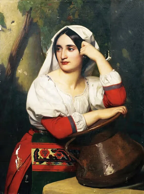 Jeune italienne à la fontaine — Alexandre Hesse