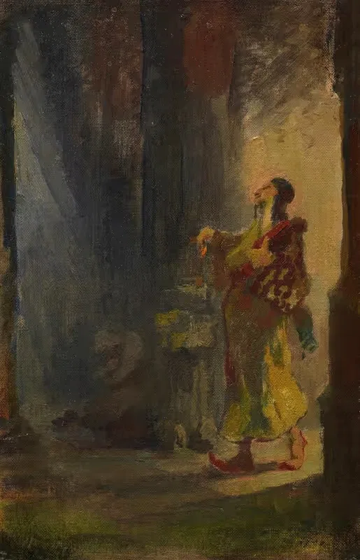 Straße in Kairo, Türk´ findet eine Rose — Carl Spitzweg