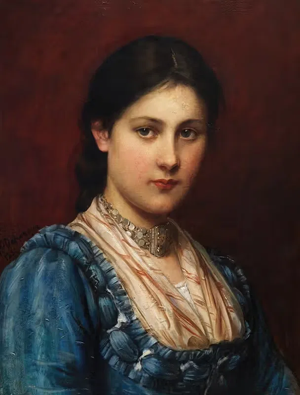 Девушка в дирндле by Франц фон Дефреггер, 1887 — digital art print download