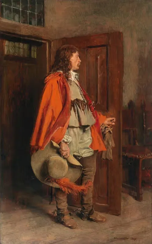 Мужчина в красном плаще by Эрнест Мейссонье, 1867 — digital art print download