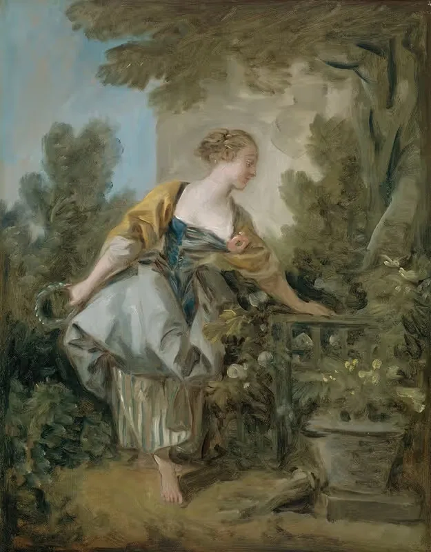A Young Girl in a Park — François Boucher