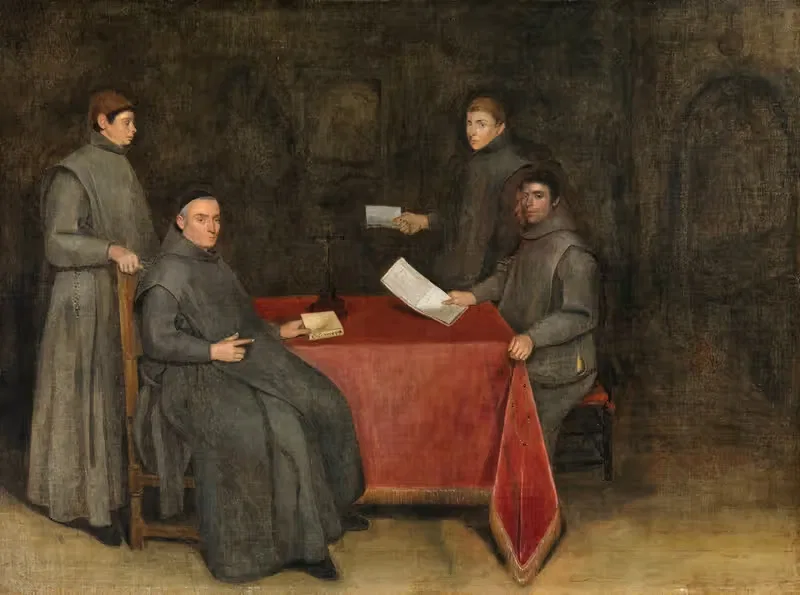 Four Franciscan Monks by Gerard ter Borch — digital art print download