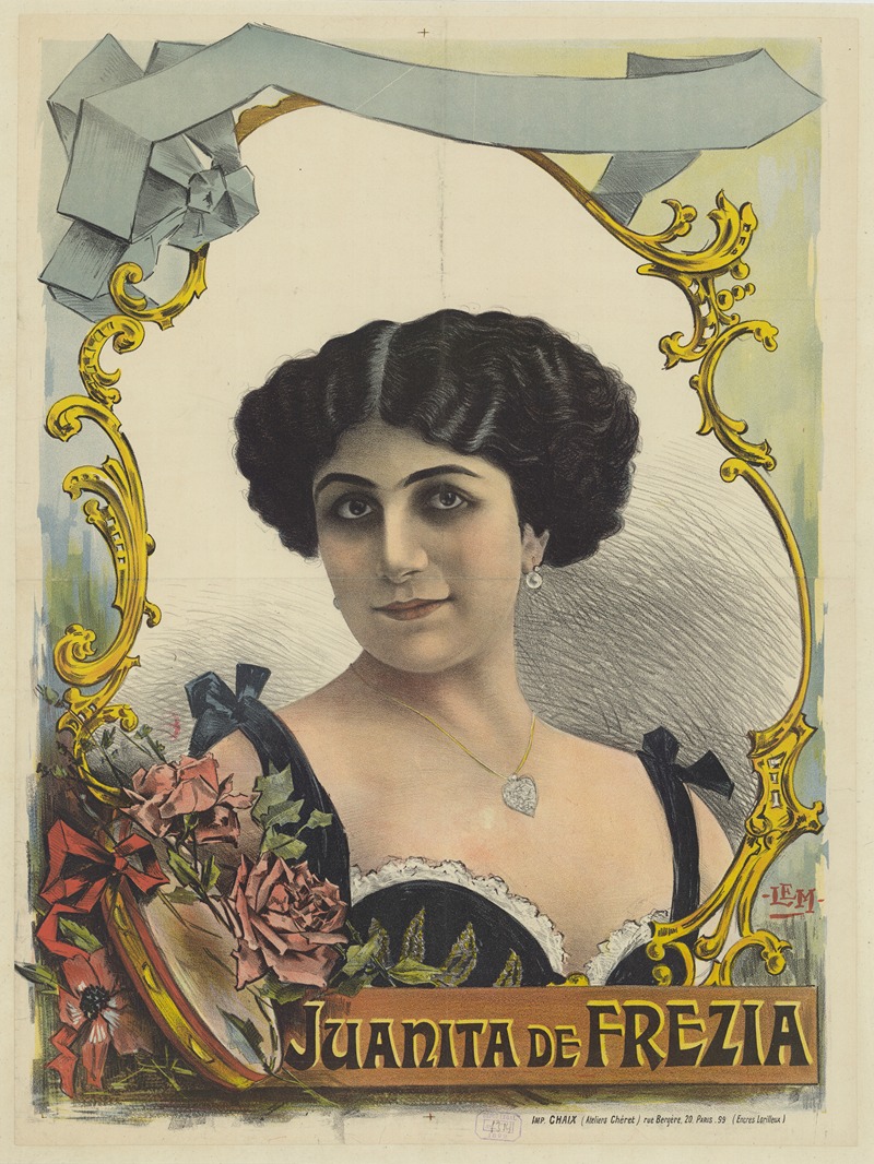 Juanita de Frézia by Imp. Chaix, 1899 — digital art print download