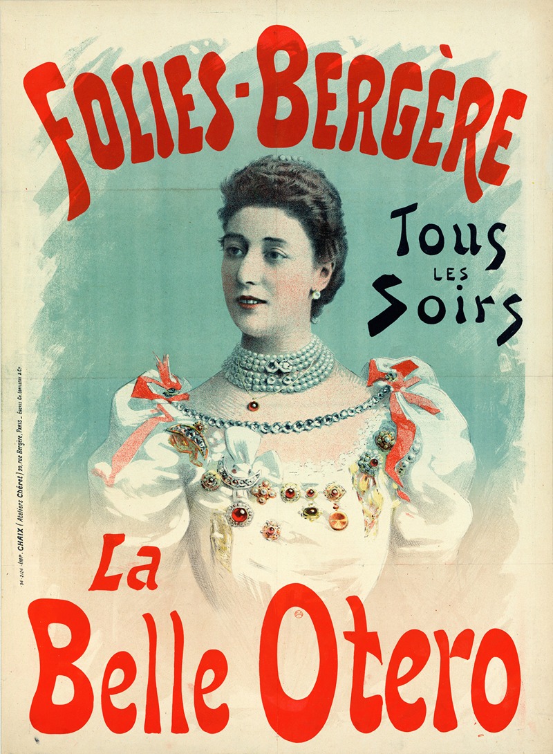 La Belle Otero by Imp. Chaix, 1894 — digital art print download