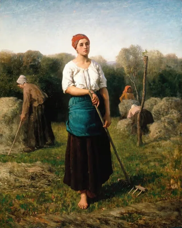 Девушка с граблями by Жюль Брета, 1859 — digital art print download
