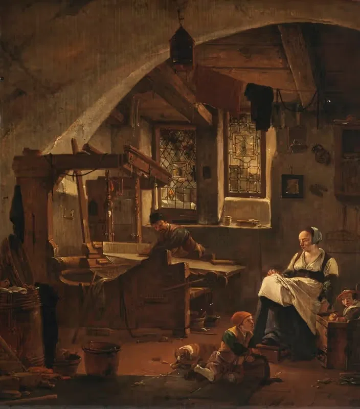 Interior of a Weaver's Cottage — Thomas Wijck