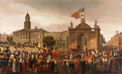 Георг IV, король Англии, входит в Дублин by Уильям Тёрнер де Лонд, 1821 — digital art print download