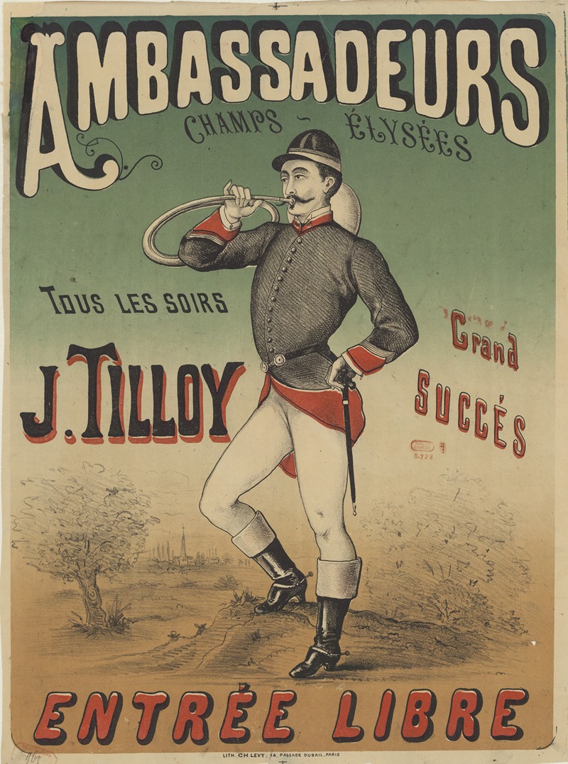 Ambassadeurs. J. Tilloy by Imp. Charles Lévy, 1880 — digital art print download