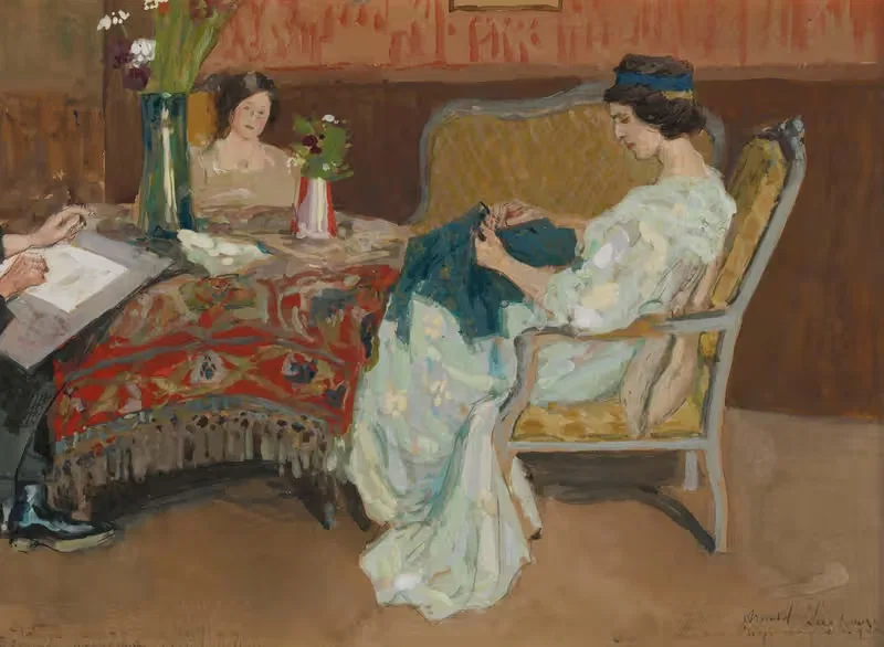 Семейная сцена by Арнольд Борисович Лаховский, 1911 — digital art print download