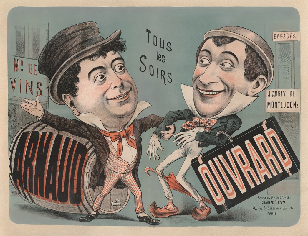Arnaud Ouvrard. tous les soirs by Imp. Charles Lévy, 1890 — digital art print download