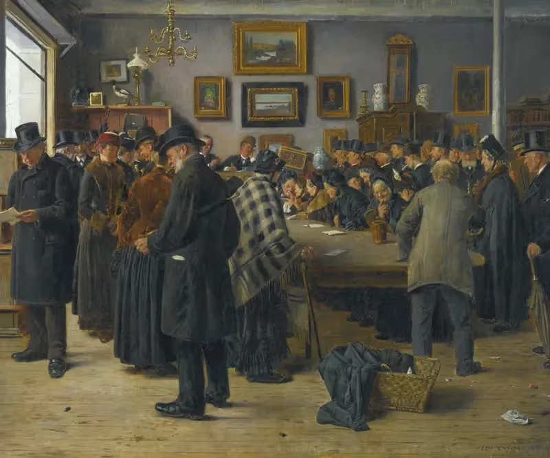 В аукционном доме by Карл Карлсен, 1891 — digital art print download