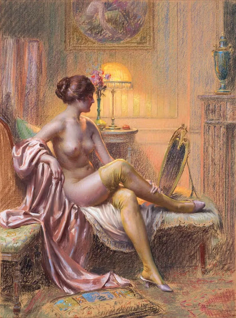 Уборка при свете лампы by Дельфин Эньольра — digital art print download