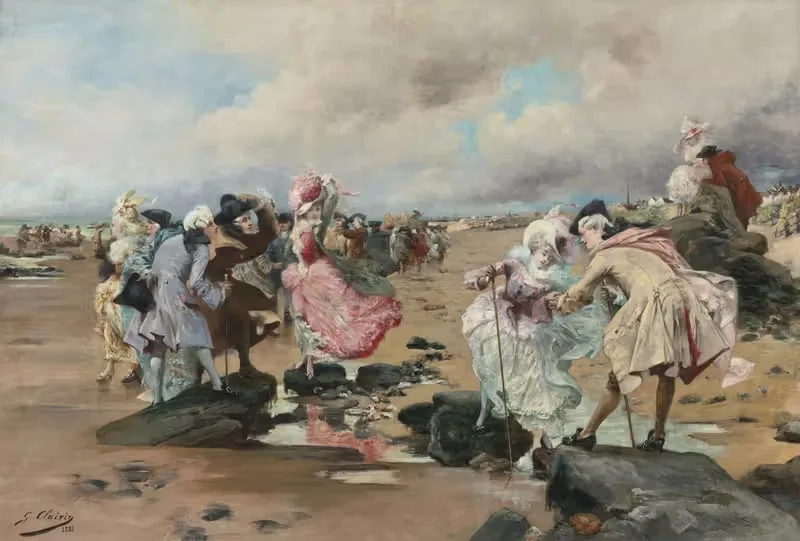 Воскресенье на побережье by Жорж Жюль Виктор Клерен, 1888 — digital art print download