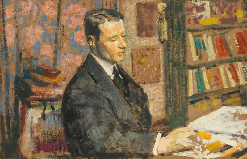 Homme lisant by Georges Lemmen, 1909 — digital art print download