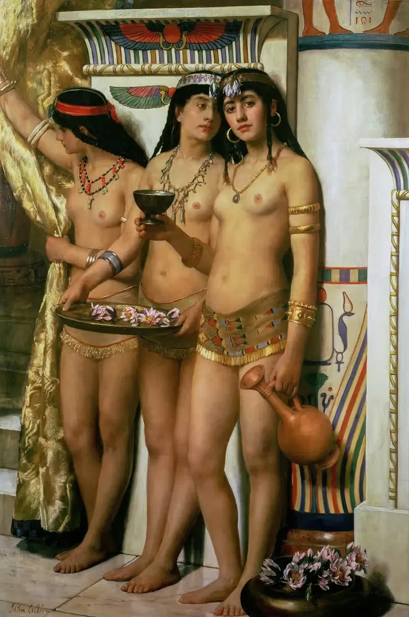 Фараоновы служанки by Джон Коллиер, 1883 — digital art print download