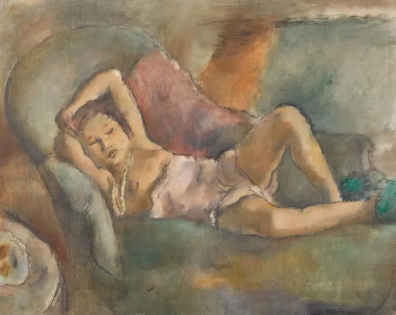 Спящая девушка by Жюль Паскин, 1926 — digital art print download