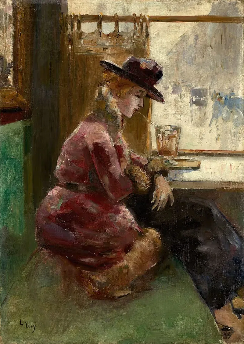Дама в кафе, Берлин by Лессер Ури, 1910-1920 — digital art print download
