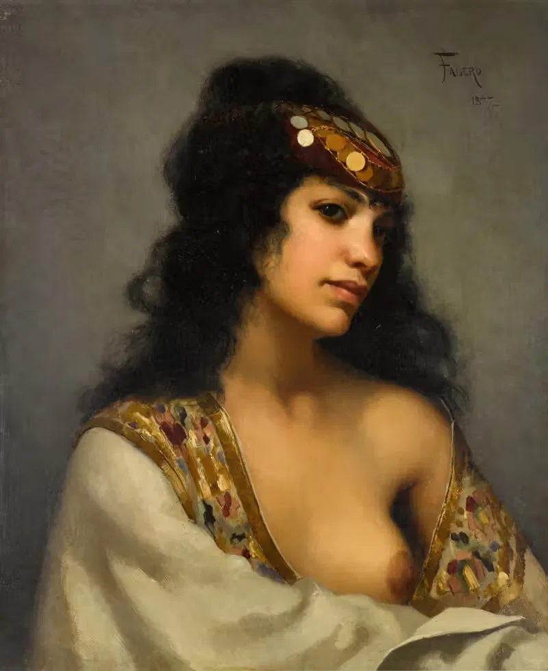 Одали́ска by Луис Рикардо Фалеро, 1877 — digital art print download