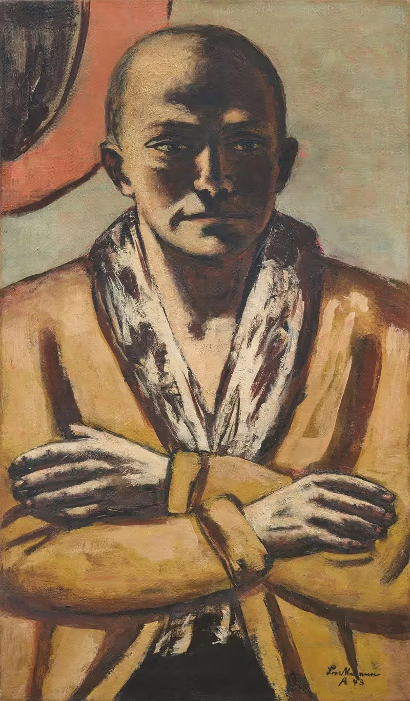 Автопортрет жёлто-розовый by Макс Бекманн, 1943 — digital art print download