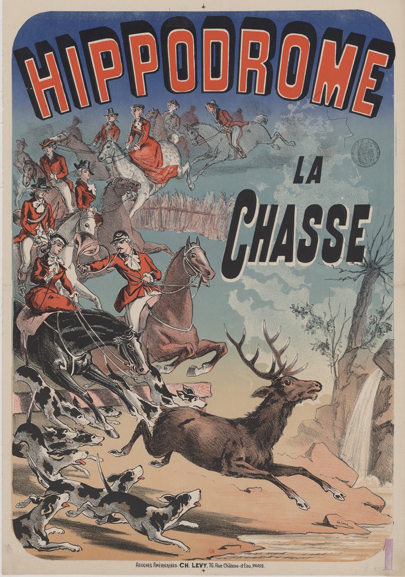 Hippodrome. La chasse by Imp. Charles Lévy, 1882-1888 — digital art print download