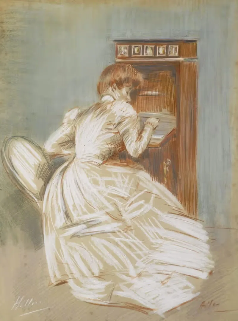 Madame Helleu à son secrétaire — Paul César Helleu