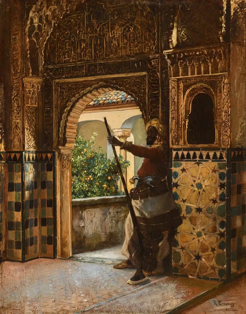 Охрана Альгамбры by Рудольф Эрнст, 1886 — digital art print download