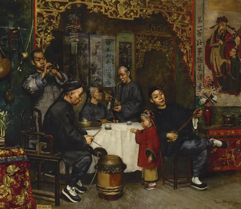 Китайские музыканты by Теодор Уорес, 1884 — digital art print download