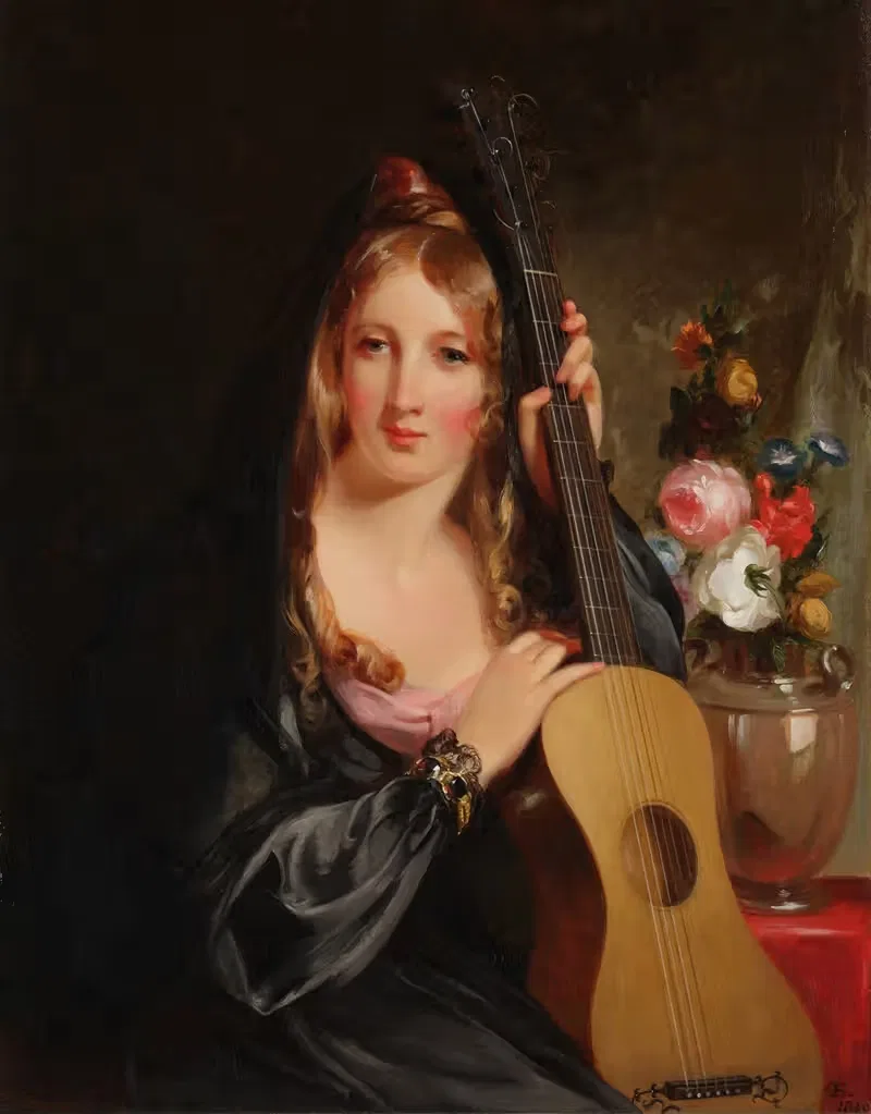 Испанская мантилья by Томас Салли, 1840 — digital art print download