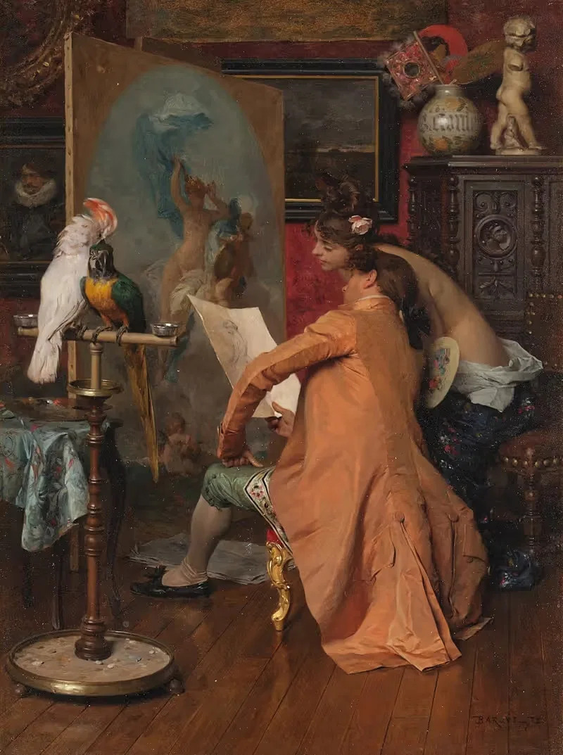 Художник и его модель by Шарль Барг, 1878 — digital art print download