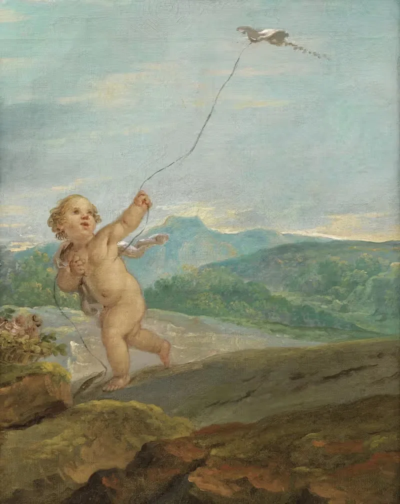 Ange jouant avec un cerf volant — Etienne Parrocel